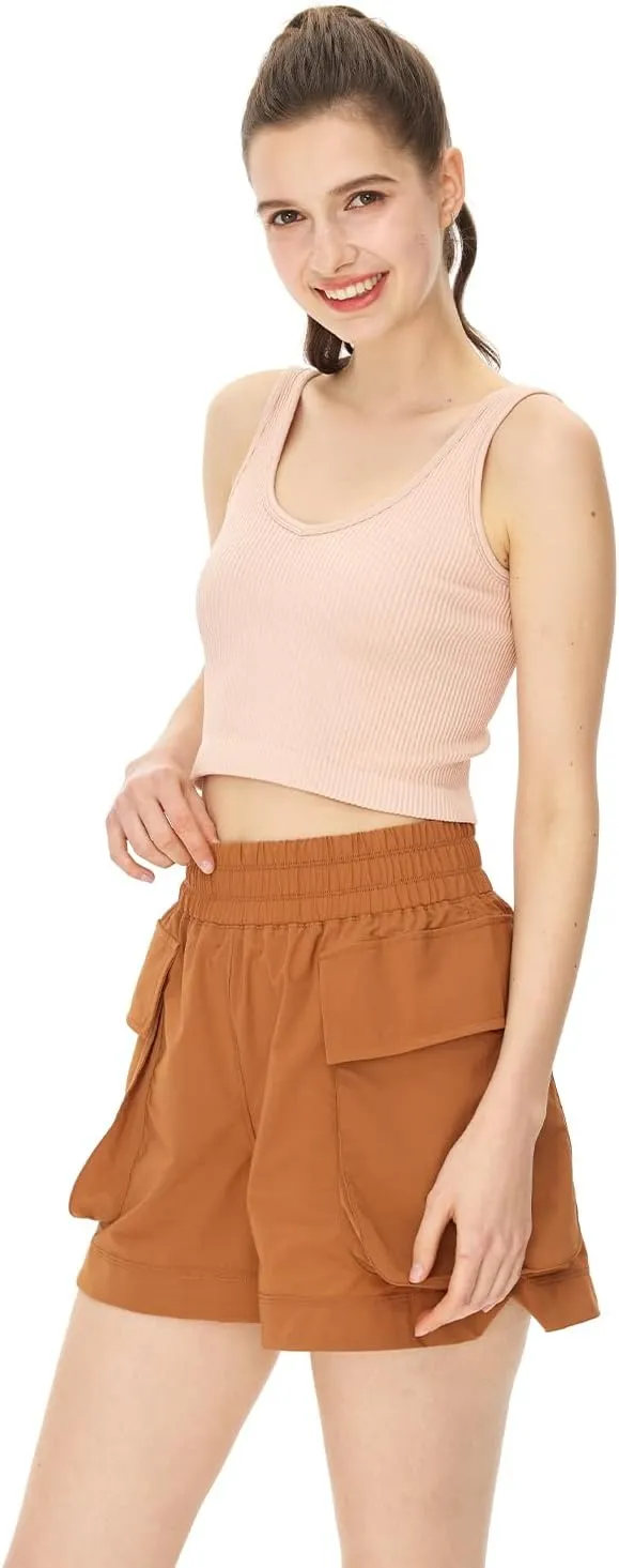 NASUN Shorts for Women Cargo Shorts Quick Dry Athletic Shorts Summer Shorts for Women Casual Outdoor with Pockets