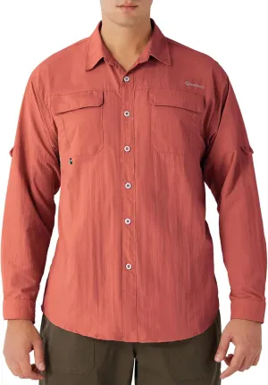 NAVISKIN Men's Sun Protection Fishing Shirts UPF 50  Long Sleeve Sun Shirts for Men PFG Hiking Travel Camping