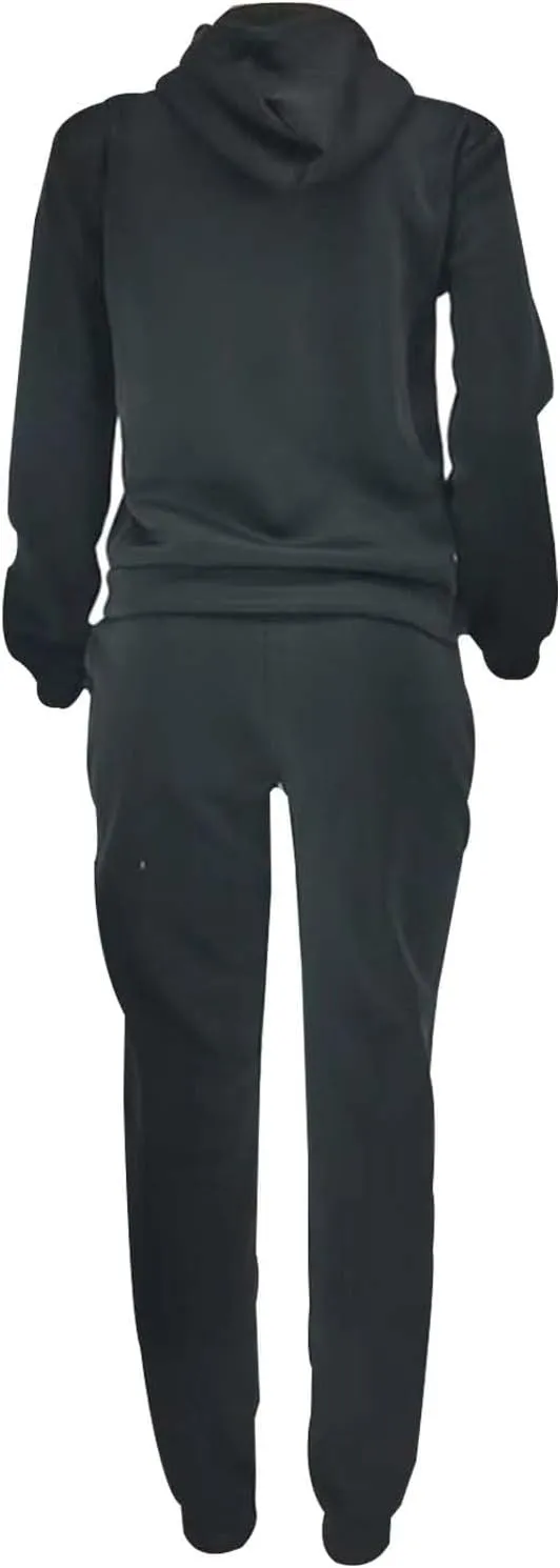 NEW YORK Sweatsuit For Women 2 Piece Outfits Multiple Pockets Jogger Track Suits with Joggers Sweatpants Hooded Tracksuit Set