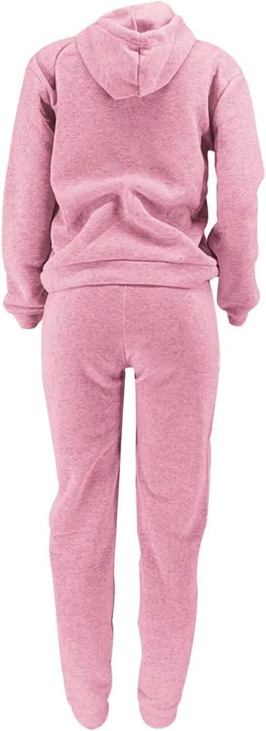 NEW YORK Sweatsuit For Women 2 Piece Outfits Multiple Pockets Jogger Track Suits with Joggers Sweatpants Hooded Tracksuit Set