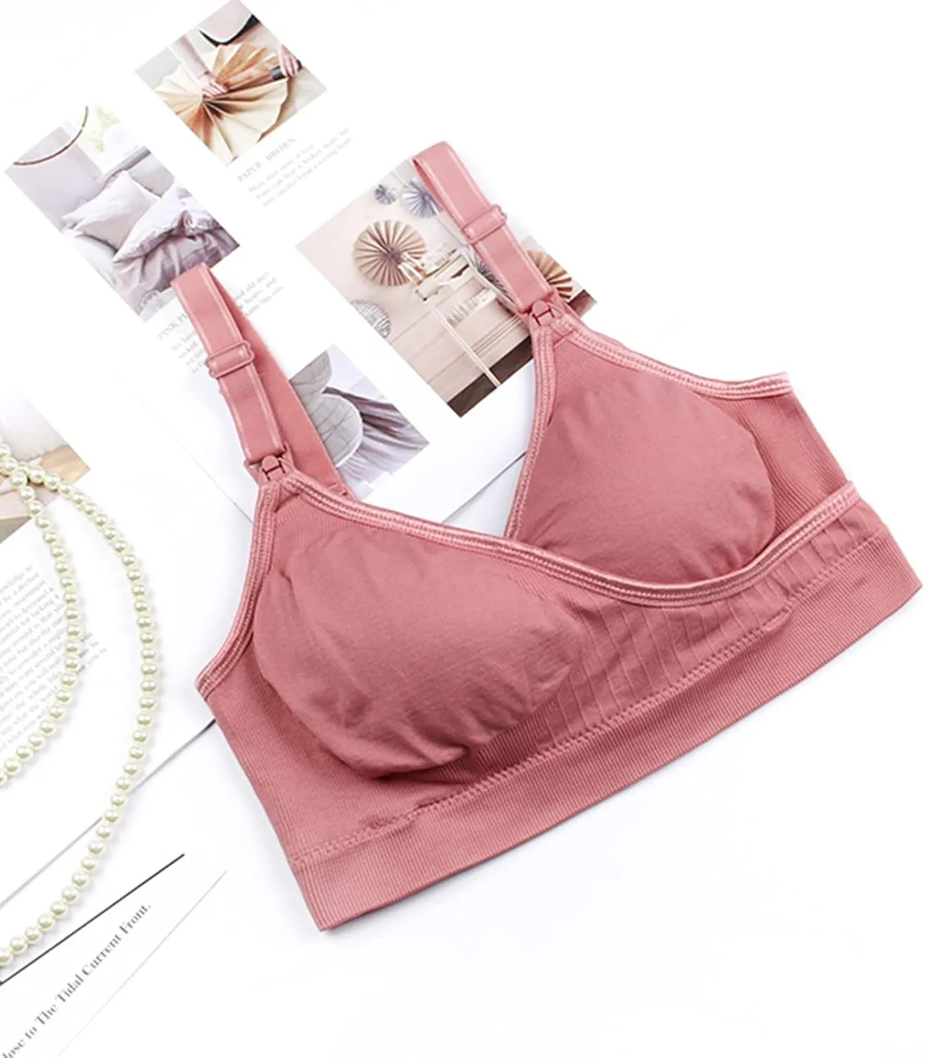 Nursing Bras for Breastfeeding Classic Pregnancy Bra Maternity Bra Breathable Nursing Bras Sleep Bralette