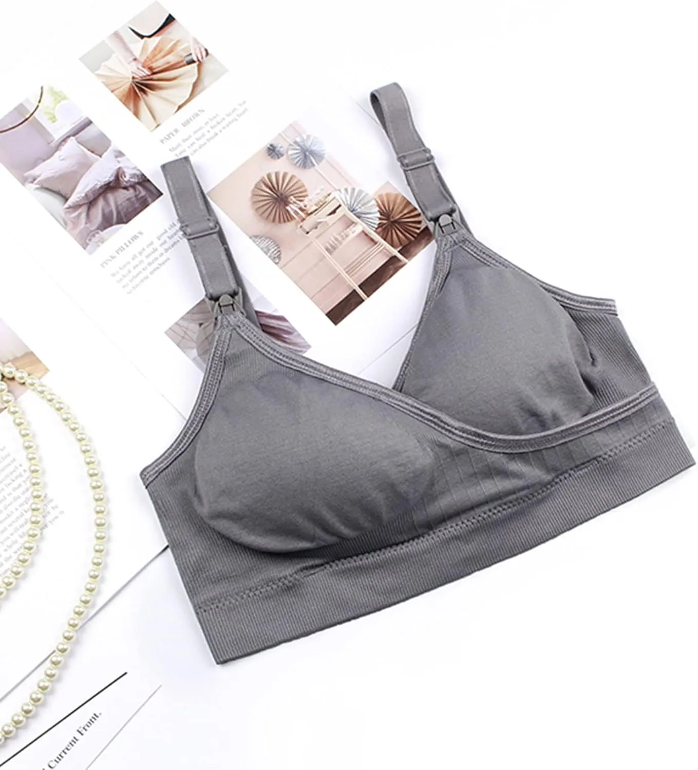 Nursing Bras for Breastfeeding Classic Pregnancy Bra Maternity Bra Breathable Nursing Bras Sleep Bralette