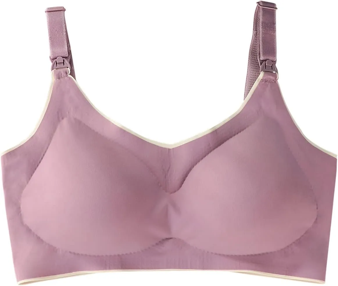 Nursing Bras for Breastfeeding Pregnancy Bra Seamless Maternity Bra Breathable Classic Nursing Bras Sleep Bralette