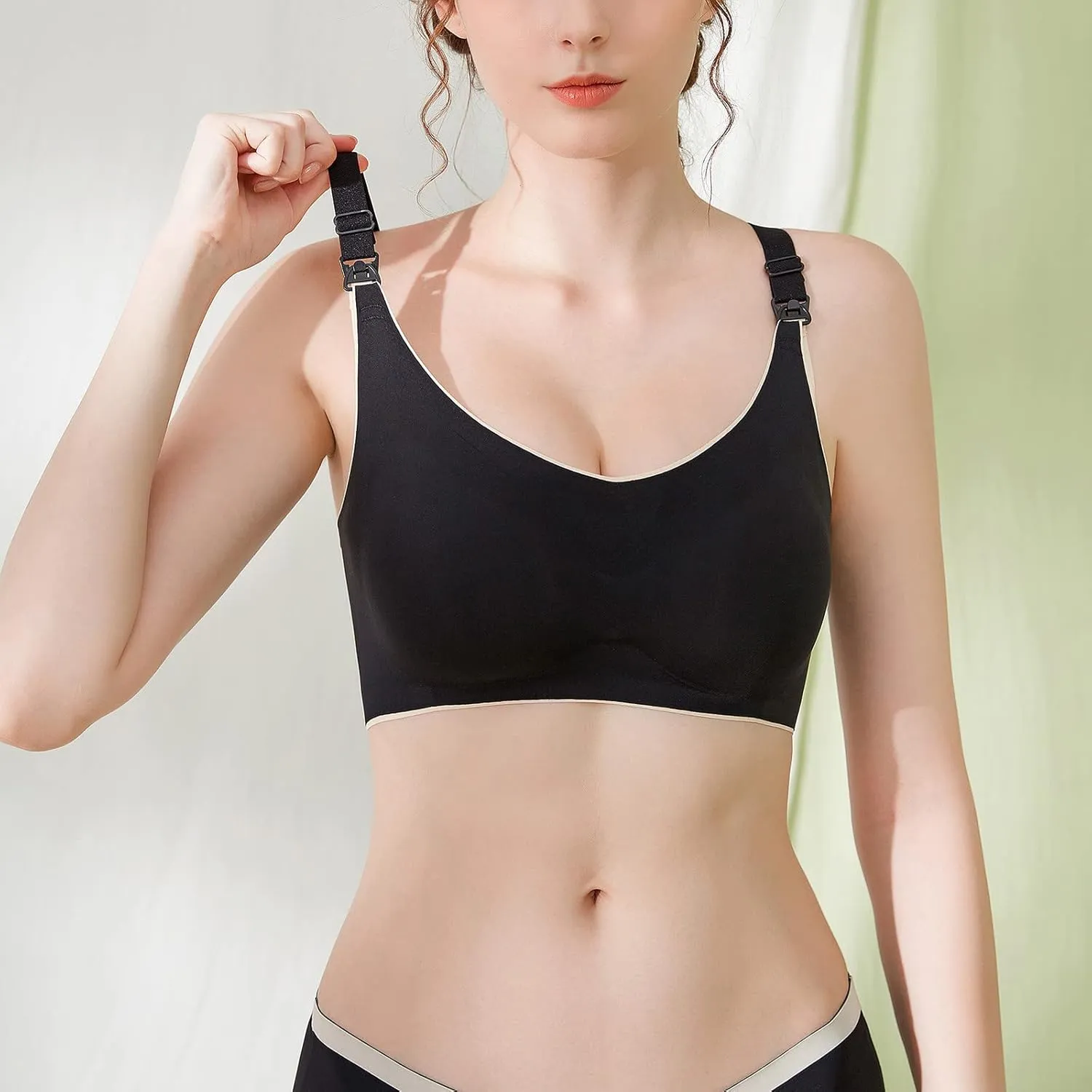 Nursing Bras for Breastfeeding Pregnancy Bra Seamless Maternity Bra Breathable Classic Nursing Bras Sleep Bralette
