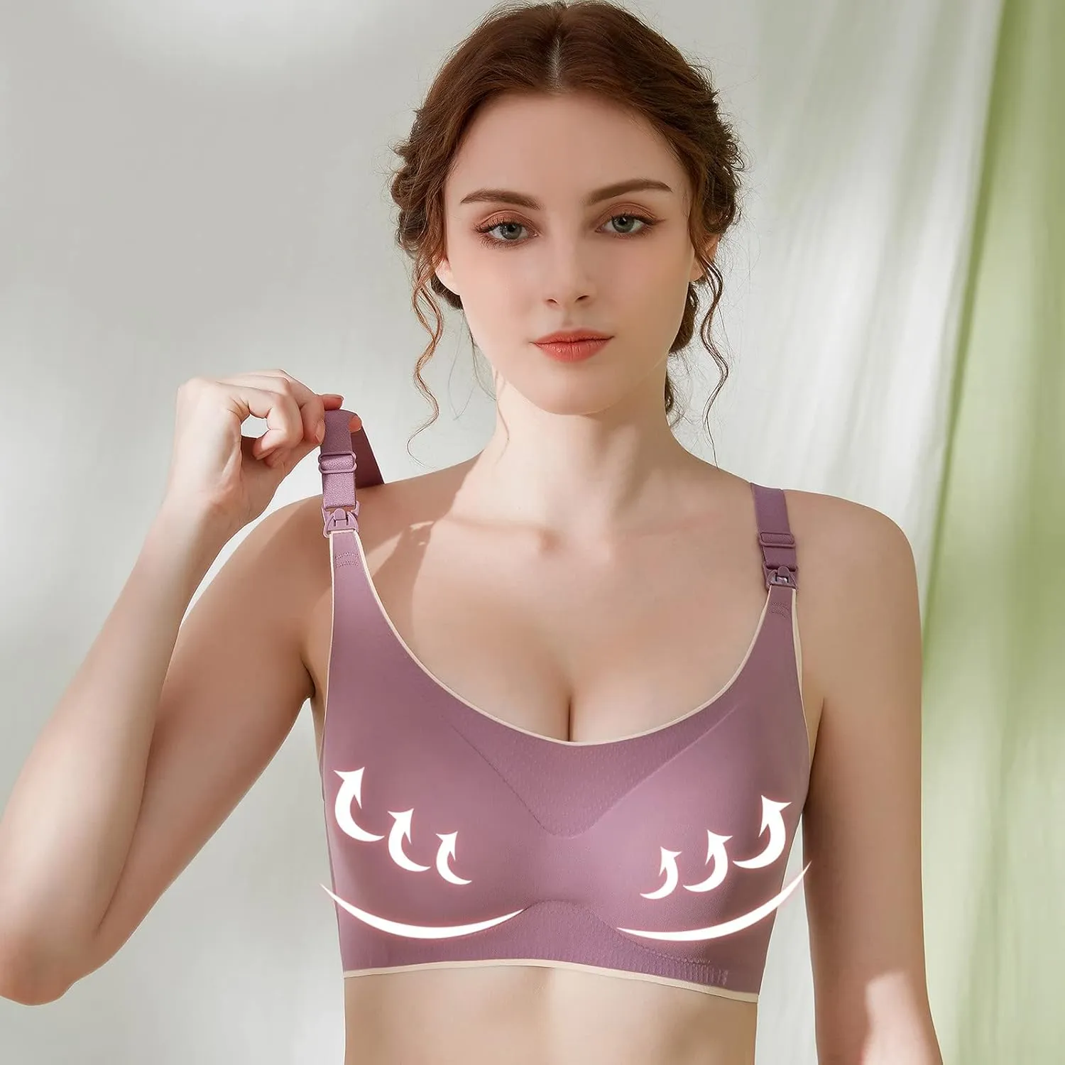 Nursing Bras for Breastfeeding Pregnancy Bra Seamless Maternity Bra Breathable Classic Nursing Bras Sleep Bralette