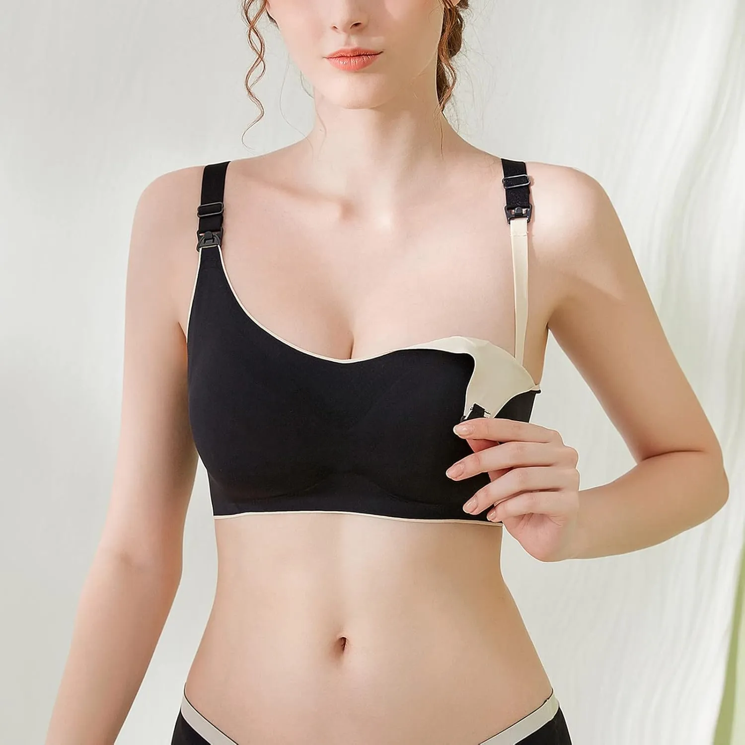 Nursing Bras for Breastfeeding Pregnancy Bra Seamless Maternity Bra Breathable Classic Nursing Bras Sleep Bralette