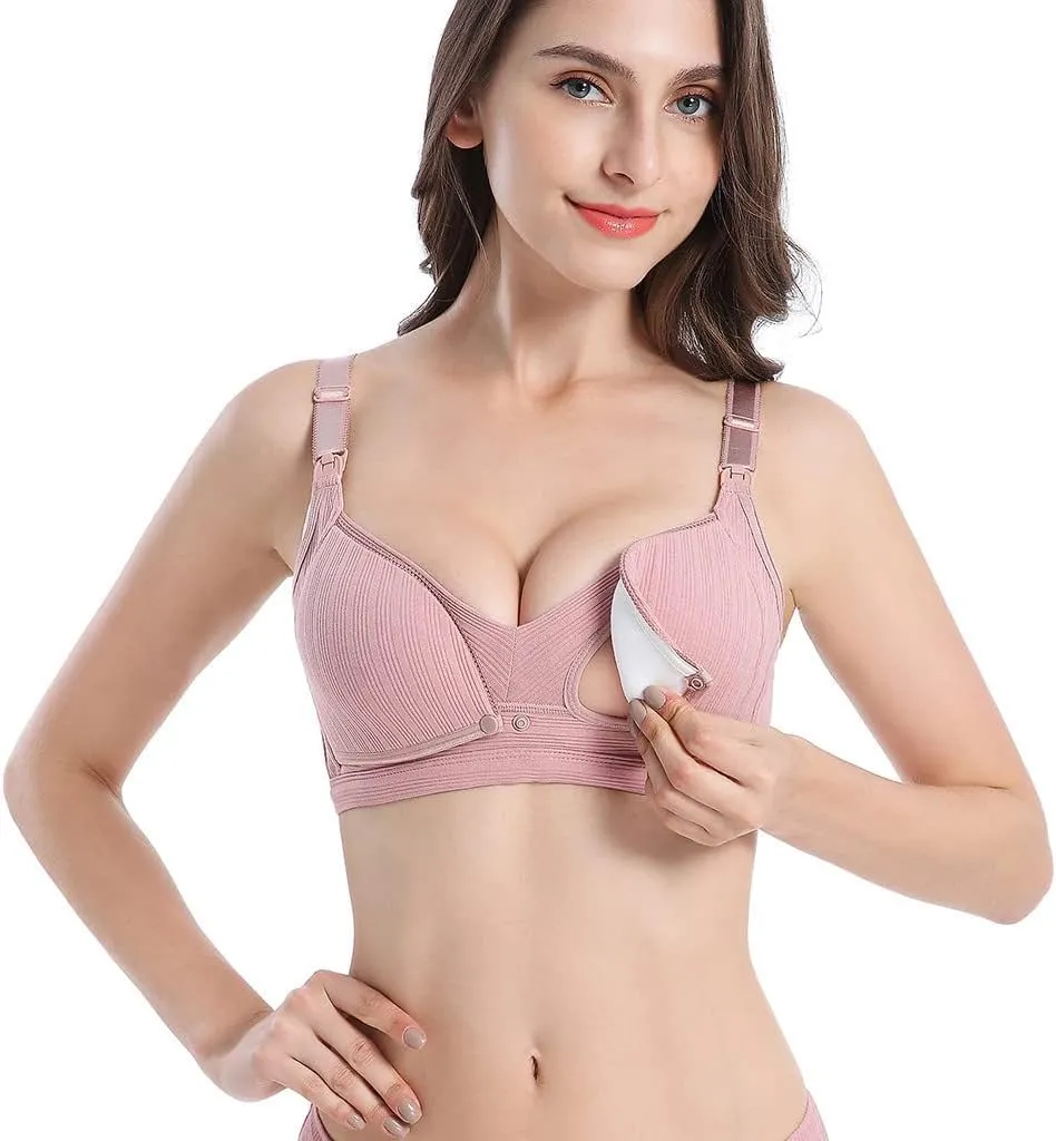 Nursing Bras for Breastfeeding Pregnancy Bra Seamless Maternity Bra Classic Breathable Nursing Bras Sleep Bralette