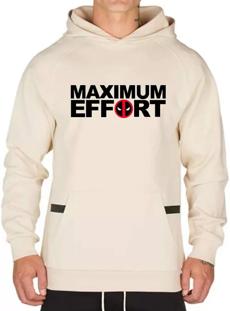 O2TEE Men's Women's Maximum Effort Front Pocket Hoodie - Mid Weight - Wicking Breathable