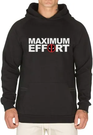 O2TEE Men's Women's Maximum Effort Front Pocket Hoodie - Mid Weight - Wicking Breathable
