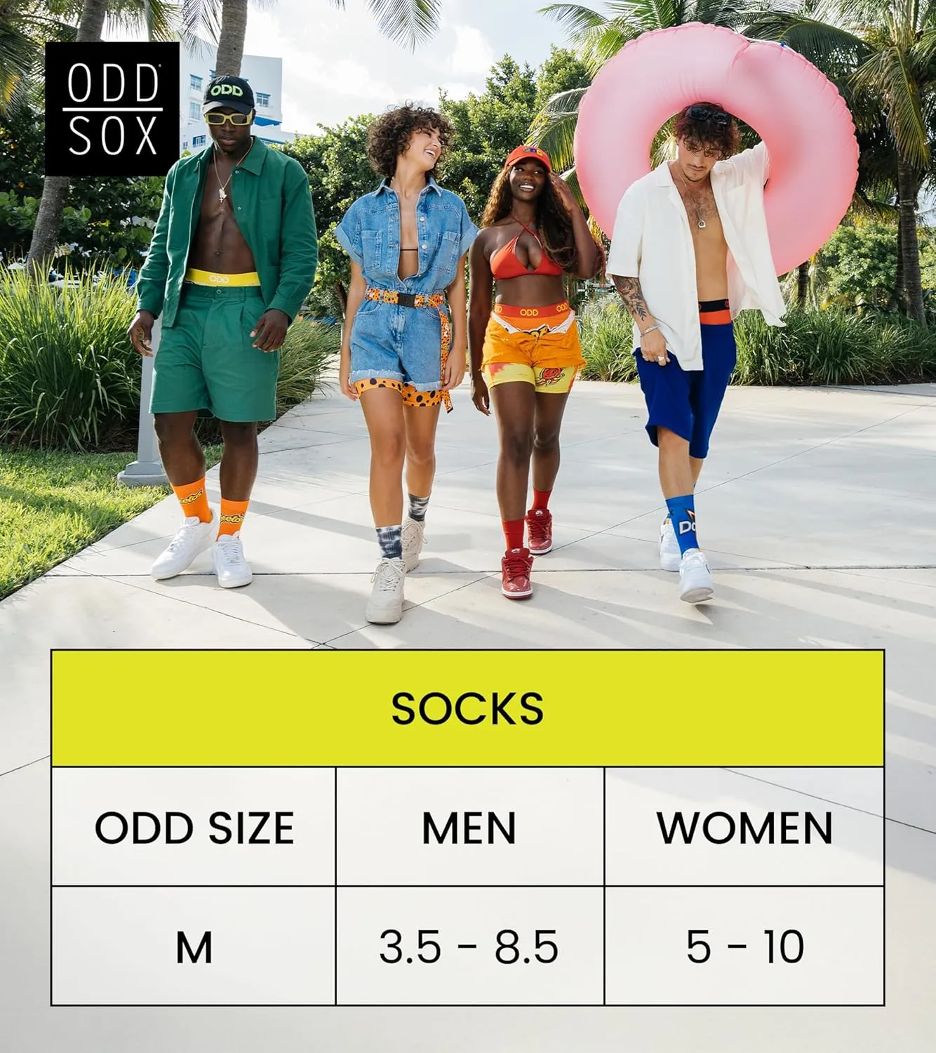 Odd Sox Basix Men's & Women's Performance Crew Sock, Cotton Comfort, Tie Dye