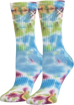 Odd Sox Basix Men's & Women's Performance Crew Sock, Cotton Comfort, Tie Dye