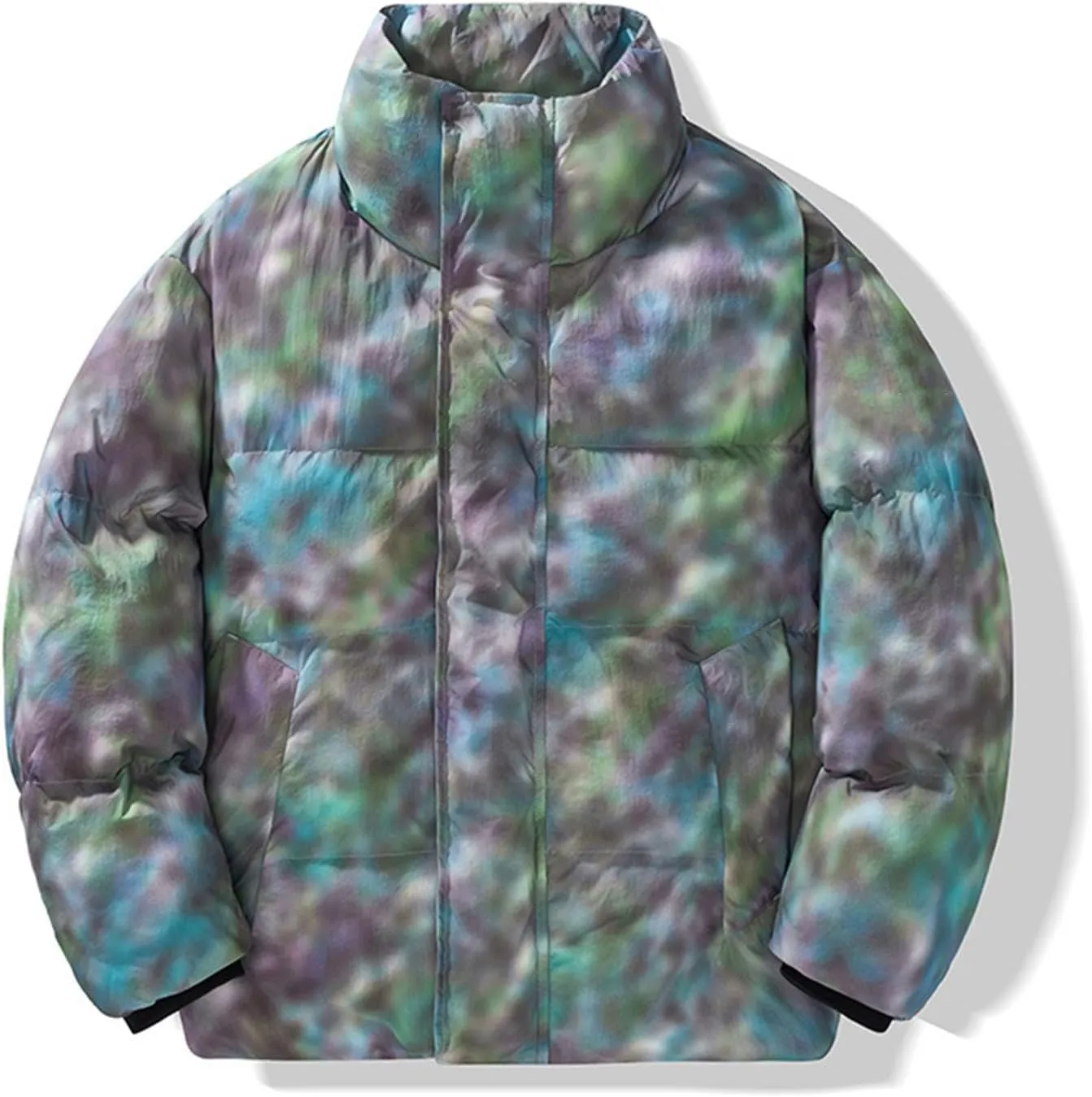 Puffer Jacket Women's Insulated Down Coat Painted Personalized Design Suitable for Outdoor Use
