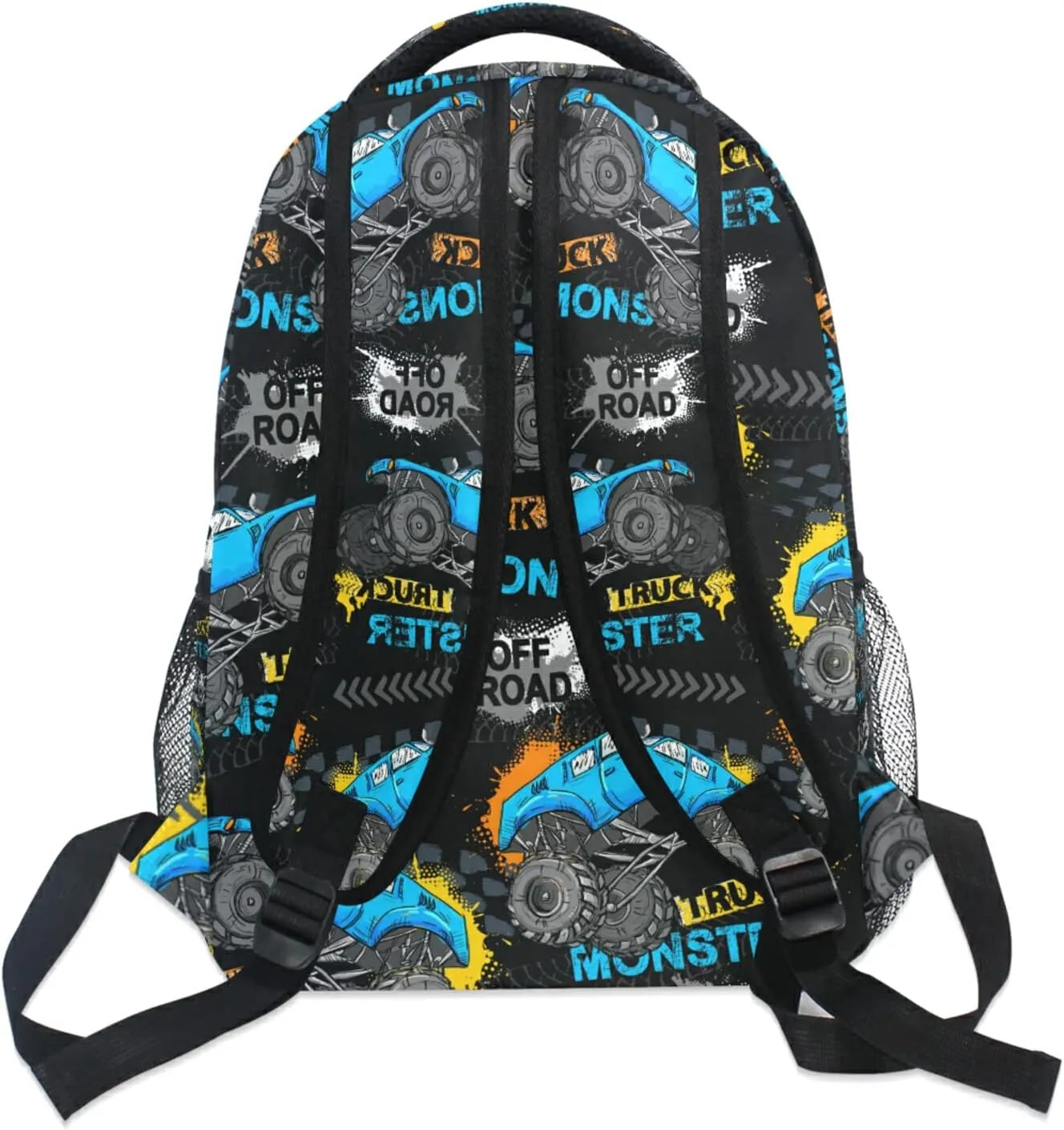 QUGRL Monster Truck Car School Backpack for Girls Boys Urban Style Modern Large Bookbag Laptop Computer Bag Casual Hiking Travel Daypack Backpack Schoolbag for Teens College 16 Inch