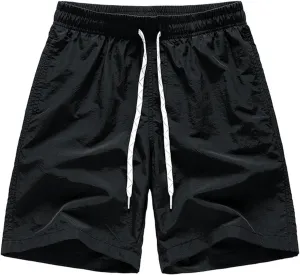 Quick Dry Summer Shorts Men Lightweight Running Shorts Casual Plus Size Breathable Shorts Drawstring Workout Shorts