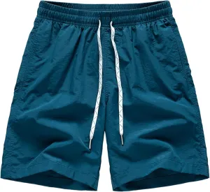 Quick Dry Summer Shorts Men Lightweight Running Shorts Casual Plus Size Breathable Shorts Drawstring Workout Shorts