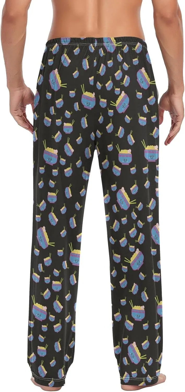 Ramen Noodles Men's Drawstring Pajama Pant with Pockets Lounge Sleep Bottoms PJ Bottoms