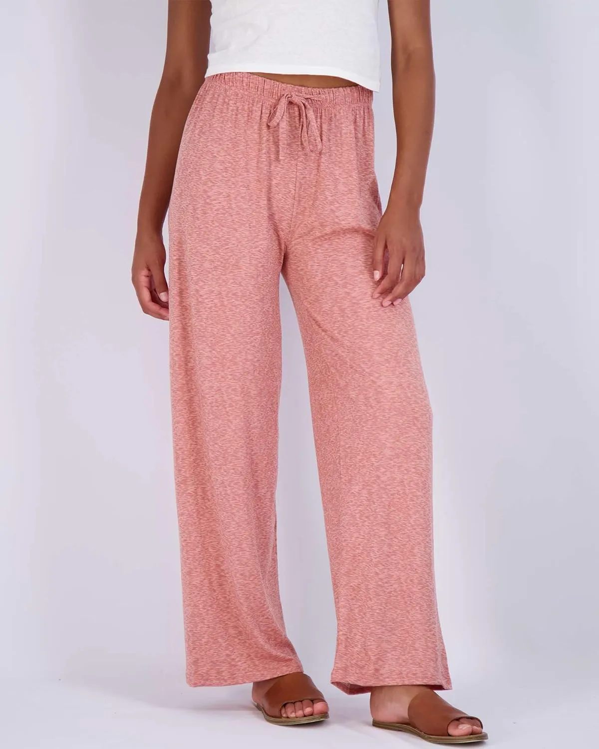 Real Essentials 3 Pack Soft Palazzo Pajama Pants for Women, Wide Leg Comfortable Casual Lounge Yoga Bottoms (Plus Size)