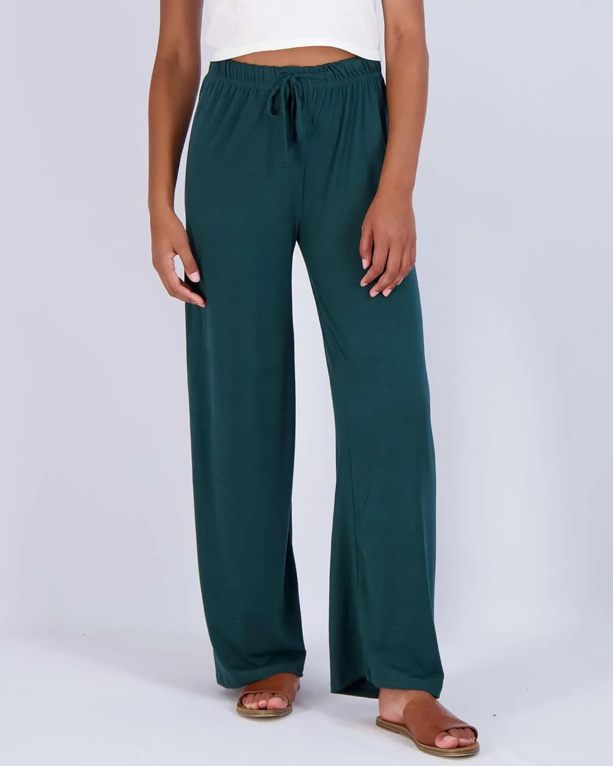 Real Essentials 3 Pack Soft Palazzo Pajama Pants for Women, Wide Leg Comfortable Casual Lounge Yoga Bottoms (Plus Size)