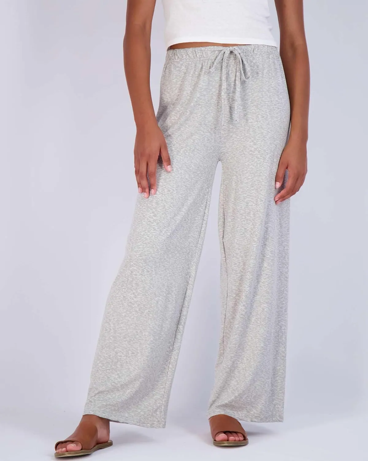 Real Essentials 3 Pack Soft Palazzo Pajama Pants for Women, Wide Leg Comfortable Casual Lounge Yoga Bottoms (Plus Size)
