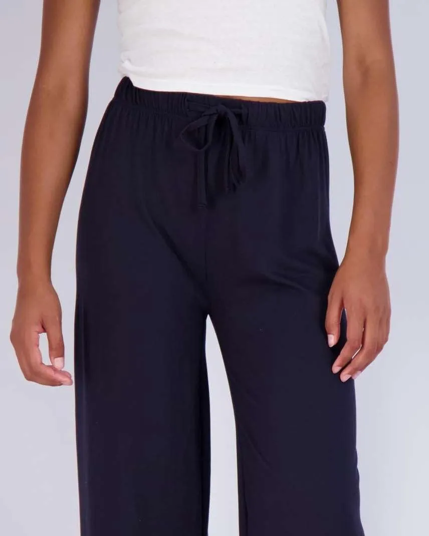 Real Essentials 3 Pack Soft Palazzo Pajama Pants for Women, Wide Leg Comfortable Casual Lounge Yoga Bottoms (Plus Size)