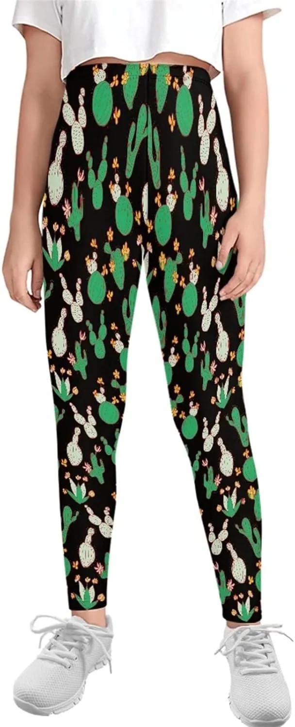Renewold Girls Leggings, Kids Youth High Waist Yoga Pants Bottoms Activewear