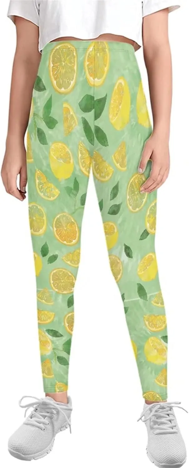 Renewold Girls Leggings, Kids Youth High Waist Yoga Pants Bottoms Activewear