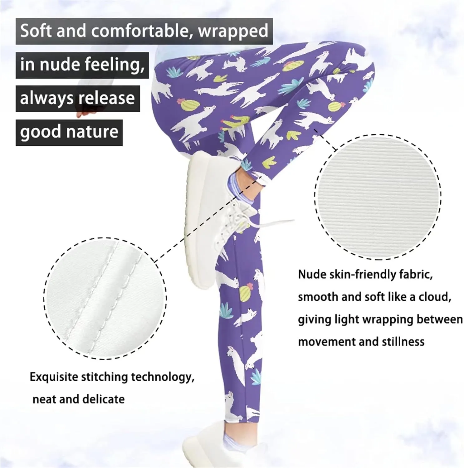 Renewold Girls Leggings, Kids Youth High Waist Yoga Pants Bottoms Activewear