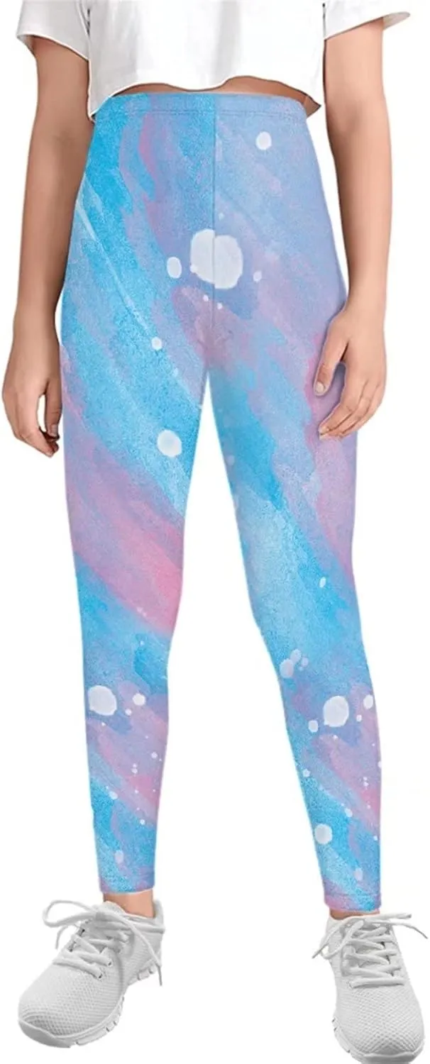 Renewold Girls Leggings, Kids Youth High Waist Yoga Pants Bottoms Activewear