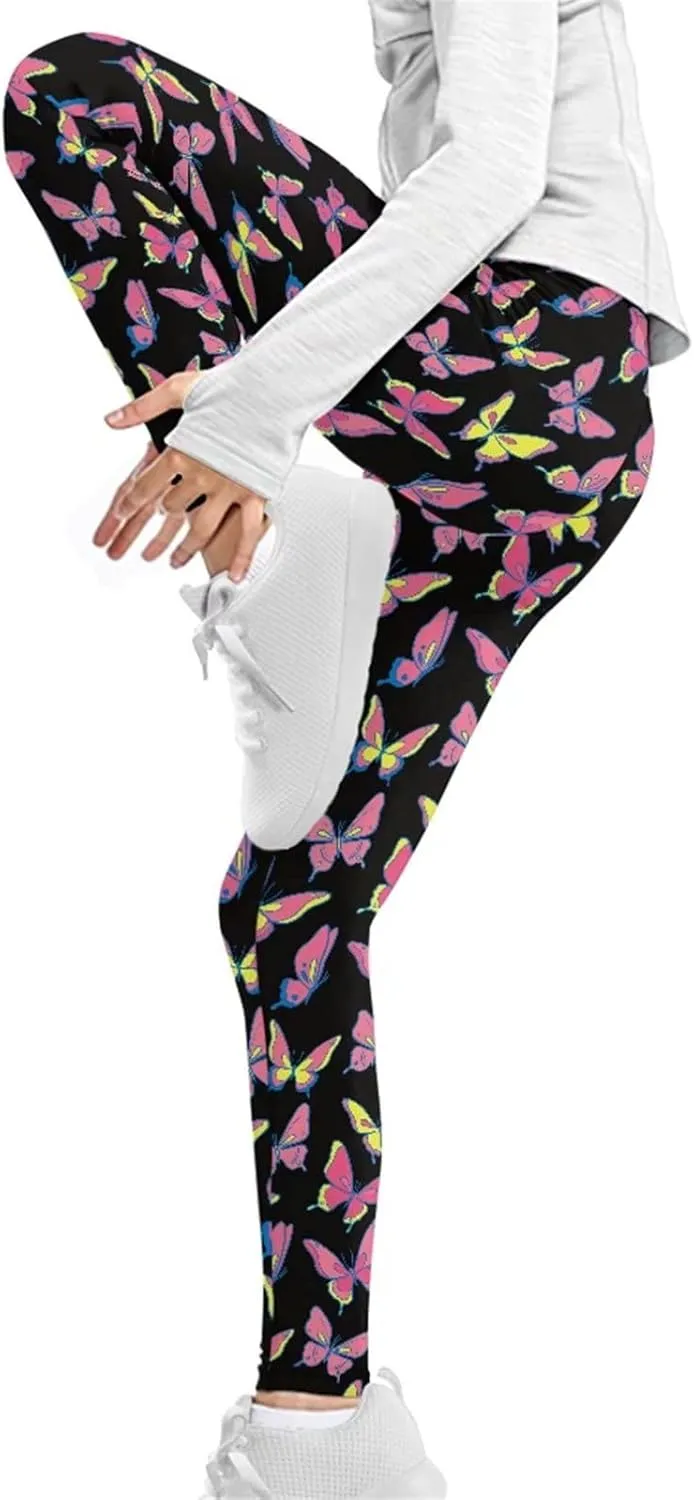Renewold Girls Leggings, Kids Youth High Waist Yoga Pants Bottoms Activewear