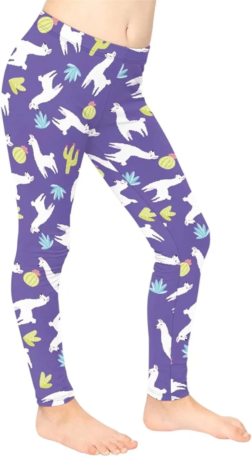 Renewold Girls Leggings, Kids Youth High Waist Yoga Pants Bottoms Activewear
