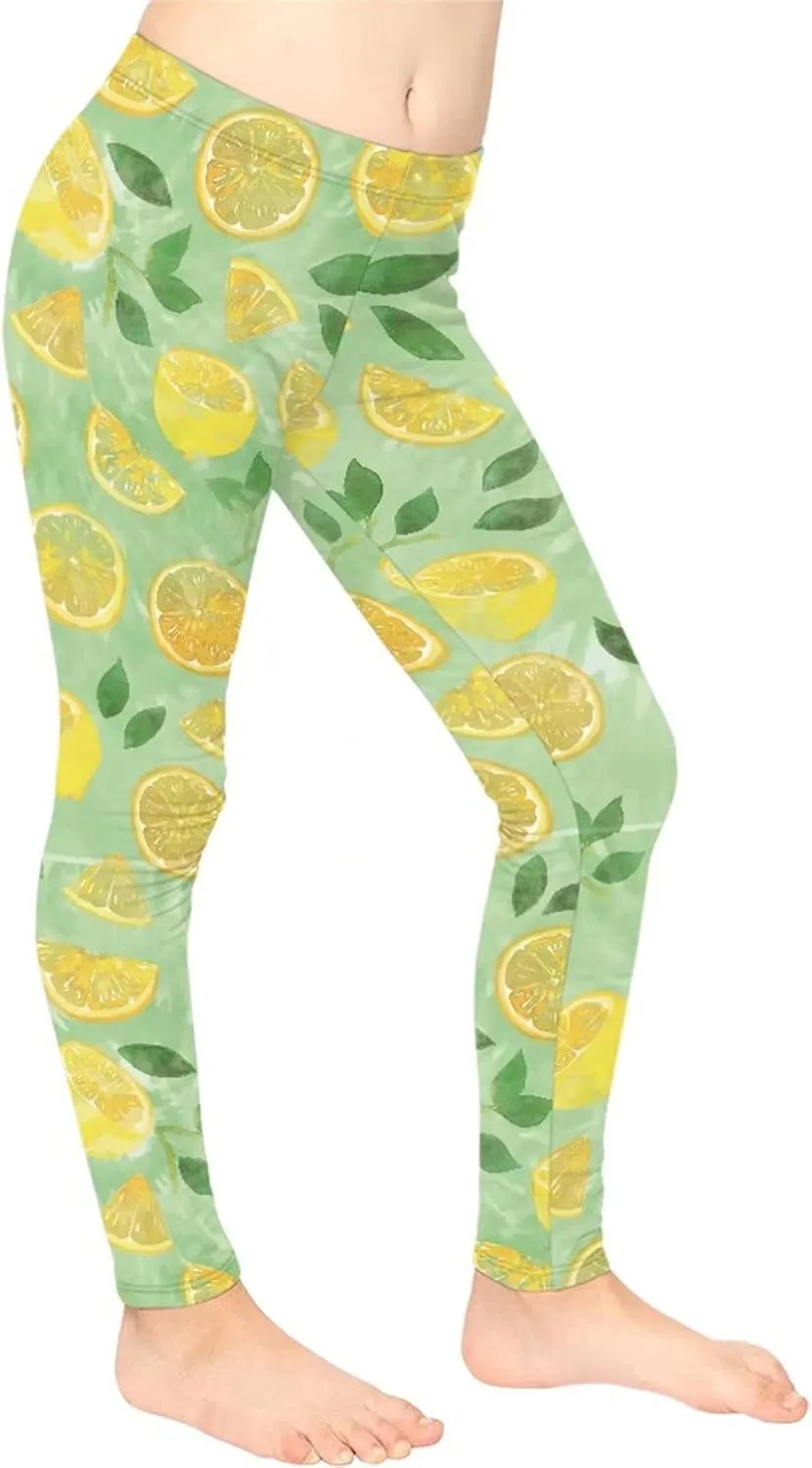 Renewold Girls Leggings, Kids Youth High Waist Yoga Pants Bottoms Activewear