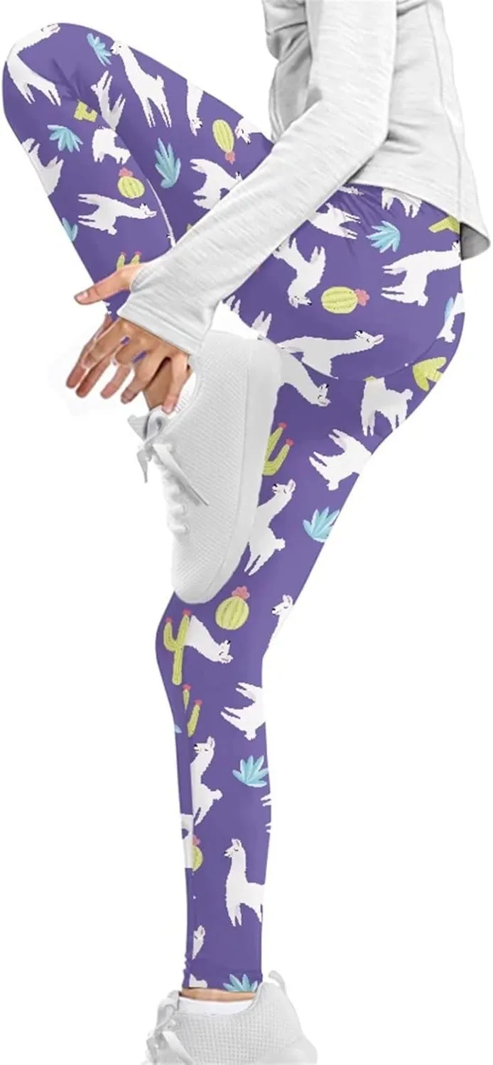Renewold Girls Leggings, Kids Youth High Waist Yoga Pants Bottoms Activewear