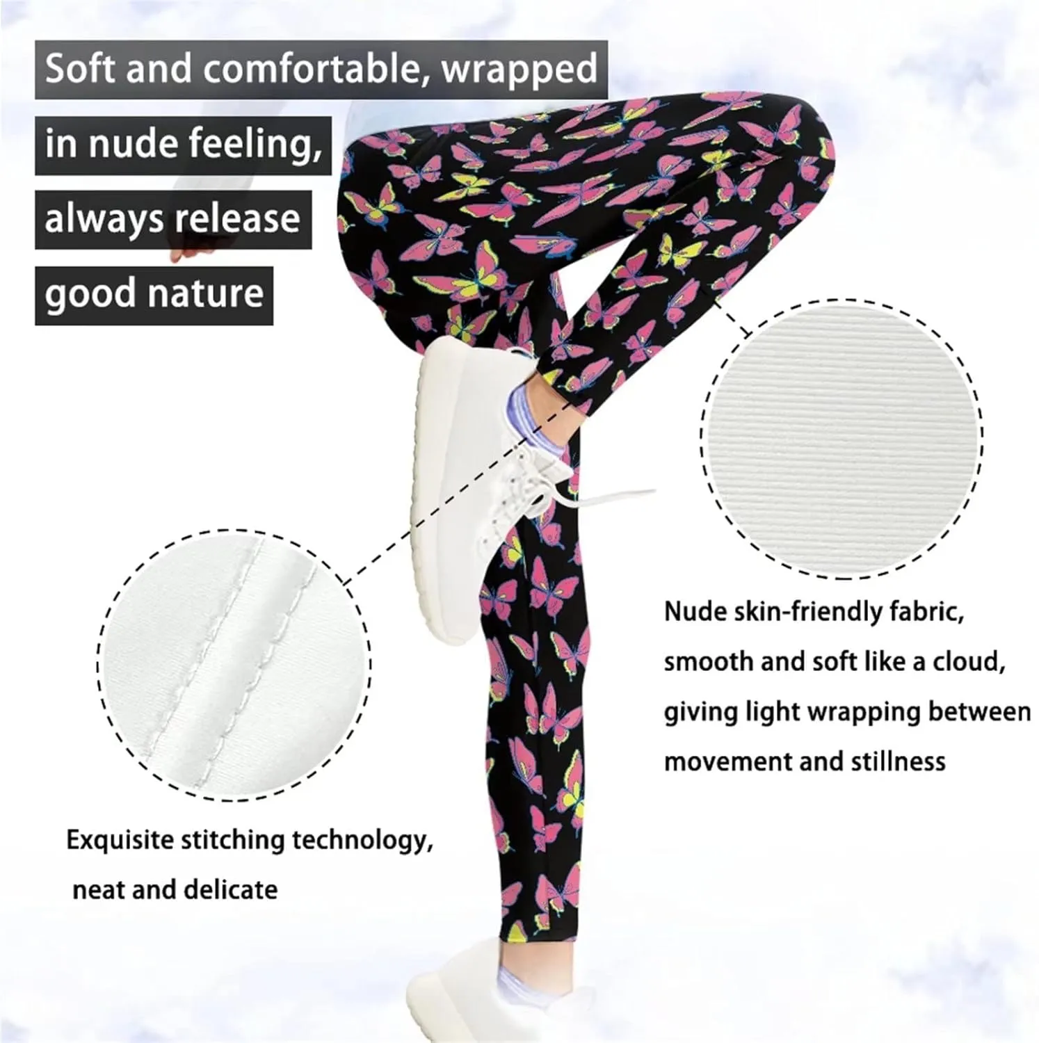 Renewold Girls Leggings, Kids Youth High Waist Yoga Pants Bottoms Activewear