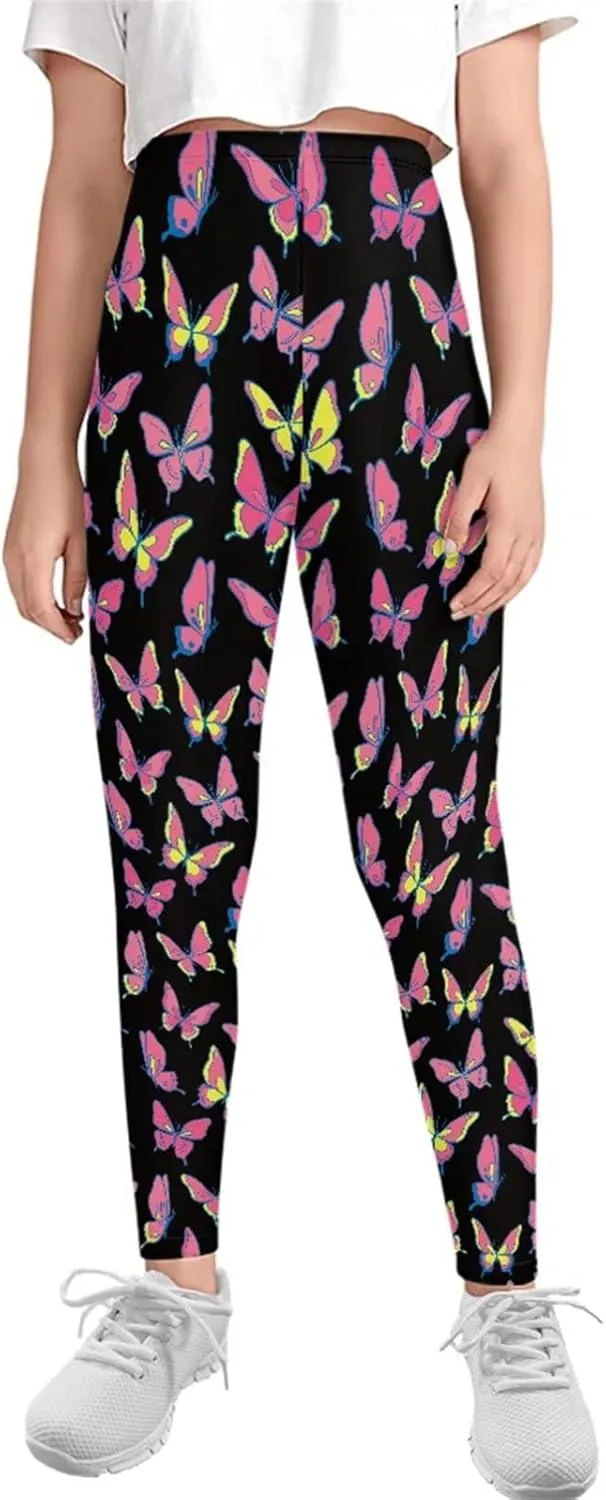 Renewold Girls Leggings, Kids Youth High Waist Yoga Pants Bottoms Activewear
