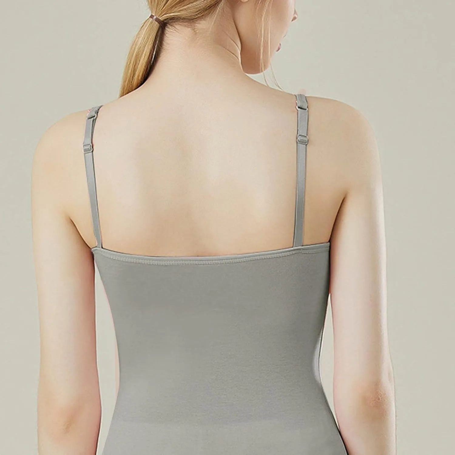 Sexy Shelf Bra Cami Tops for Women Spaghetti Strap Yoge Camisoles Slim Fitness Summer Basic Tees Sleeveless Shirts