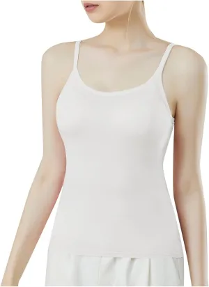 Sexy Shelf Bra Cami Tops for Women Spaghetti Strap Yoge Camisoles Slim Fitness Summer Basic Tees Sleeveless Shirts