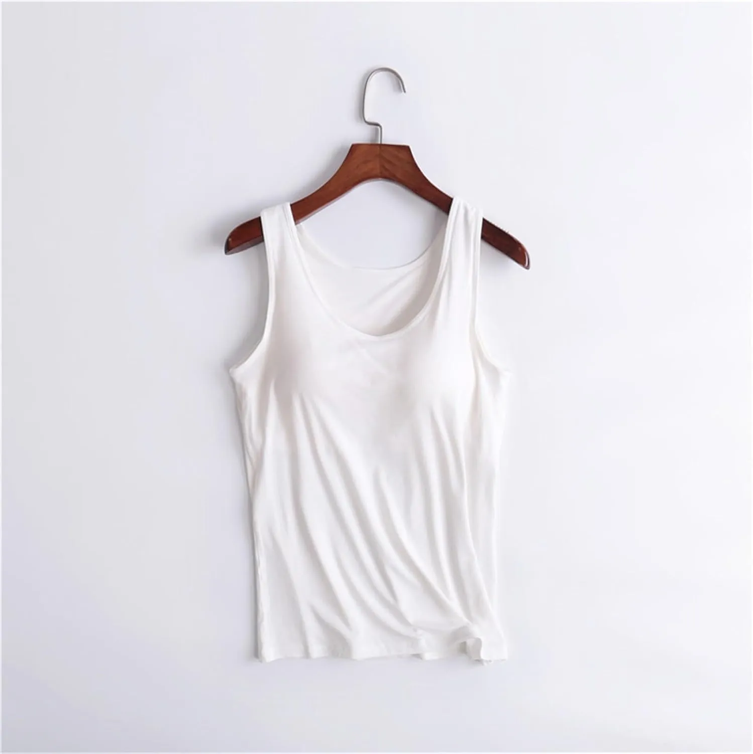 Shelf Bra Tank Tops for Women Wide Strap Workout Lingerie Camisoles Slim Fit Basic Athletic Sports Bras