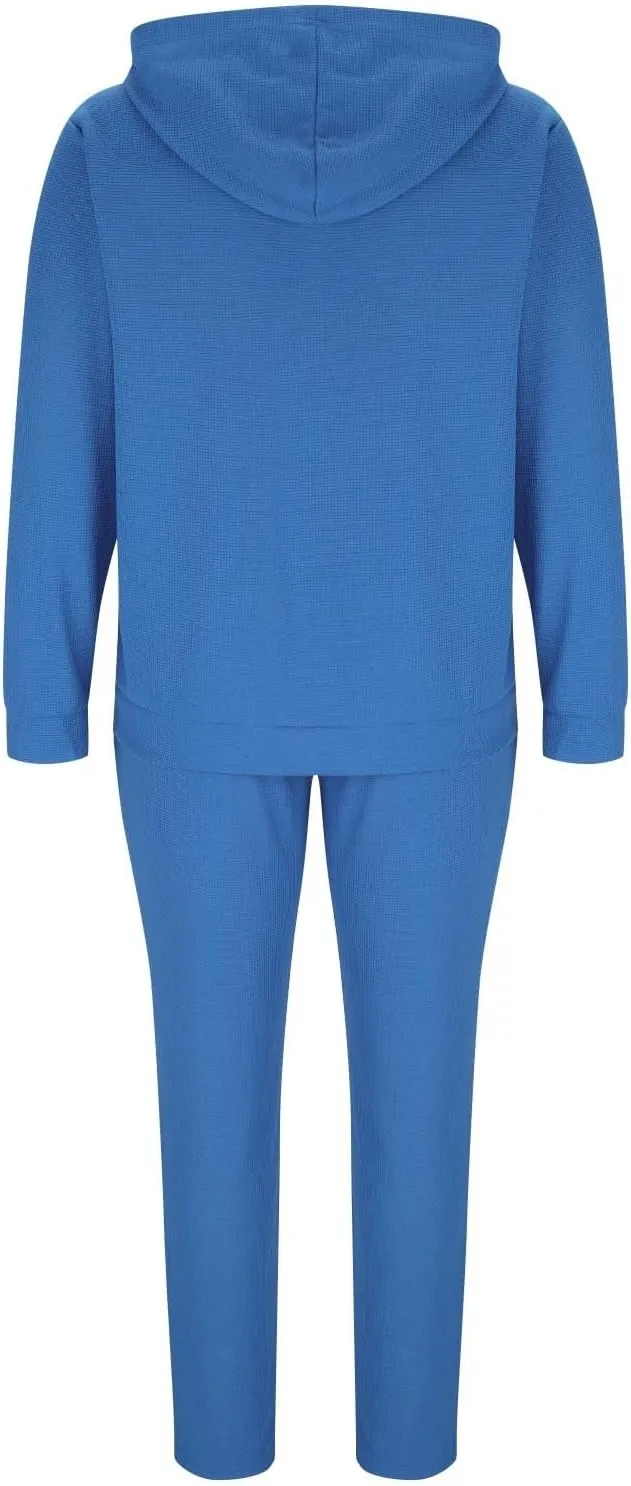Sinzelimin Mens Tracksuit Set Fashion Long Sleeves Hooded Sweatshirt and Jogger Sweatpant 2PC Suit Hoodies Tops Sportwear