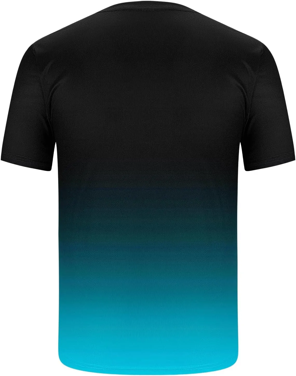 Sinzelimin Tracksuit for Mens 2025 Trendy Gradient Printed Short Sleeves Crewneck T-Shirts Tops and Shorts 2Piece Workout Set