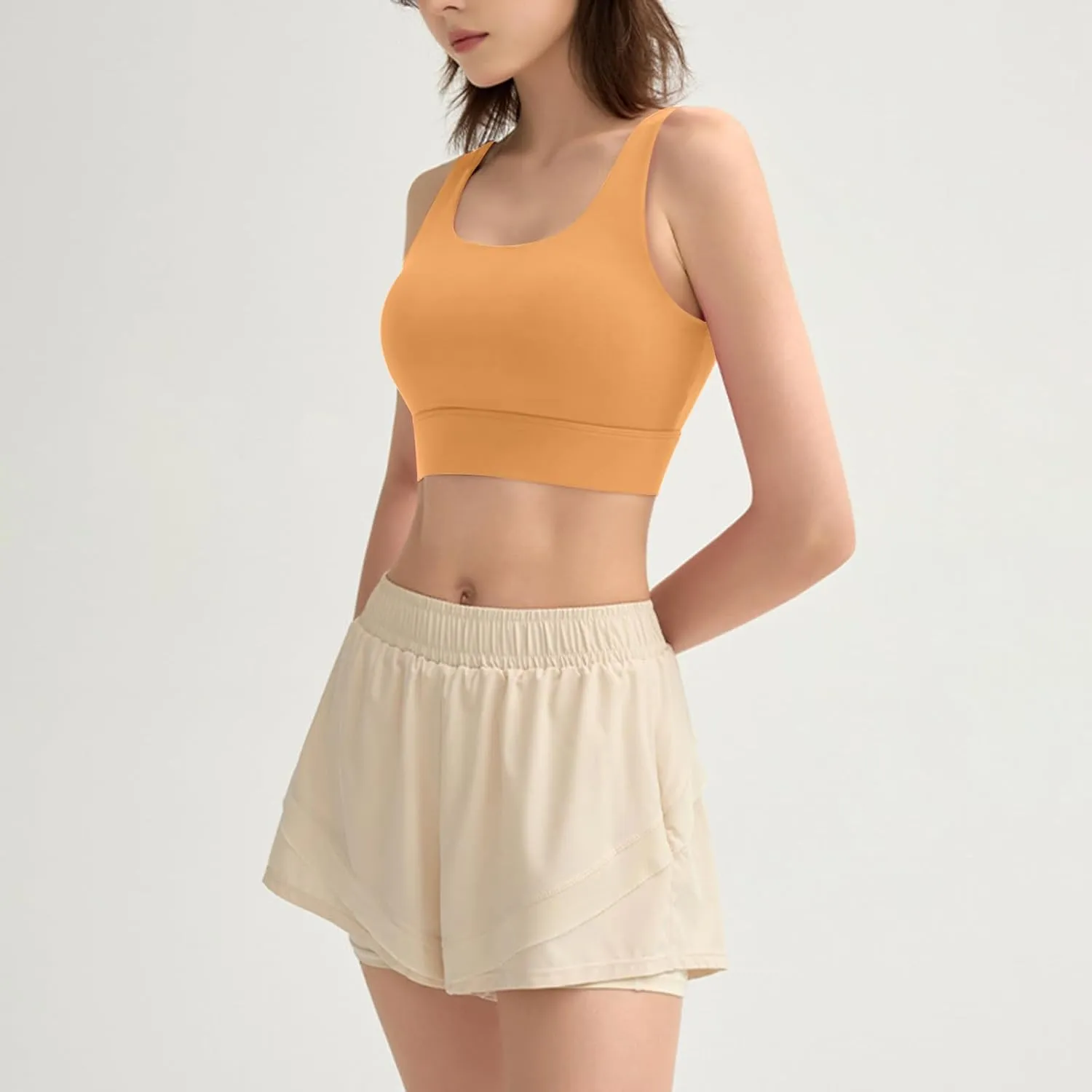 Sports Bras for Women Plus Size Summer Workout Tank Tops Yoga Basic Solid Lingerie Camisoles Cotton Undershirt