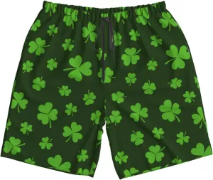 St Patricks Day Shamrocks Men's Shorts Mesh Shorts Men's Mesh Basketball Shorts Men's Mesh Gym Shorts