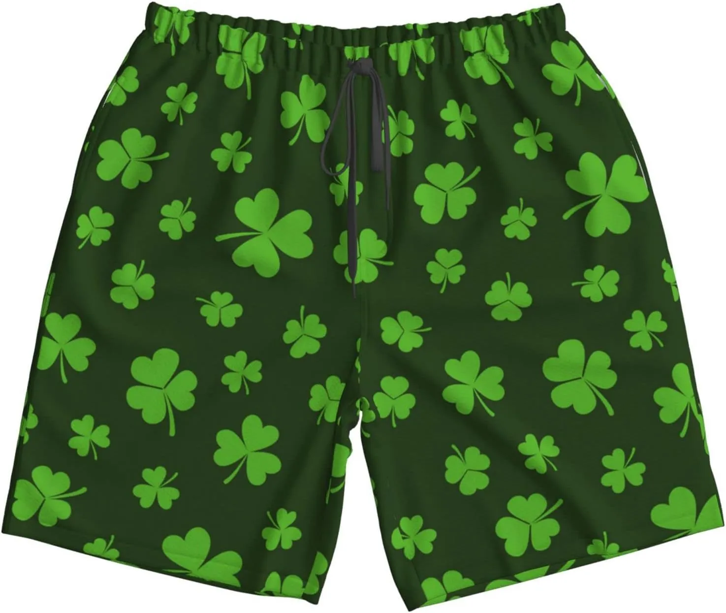 St Patricks Day Shamrocks Men's Shorts Mesh Shorts Men's Mesh Basketball Shorts Men's Mesh Gym Shorts
