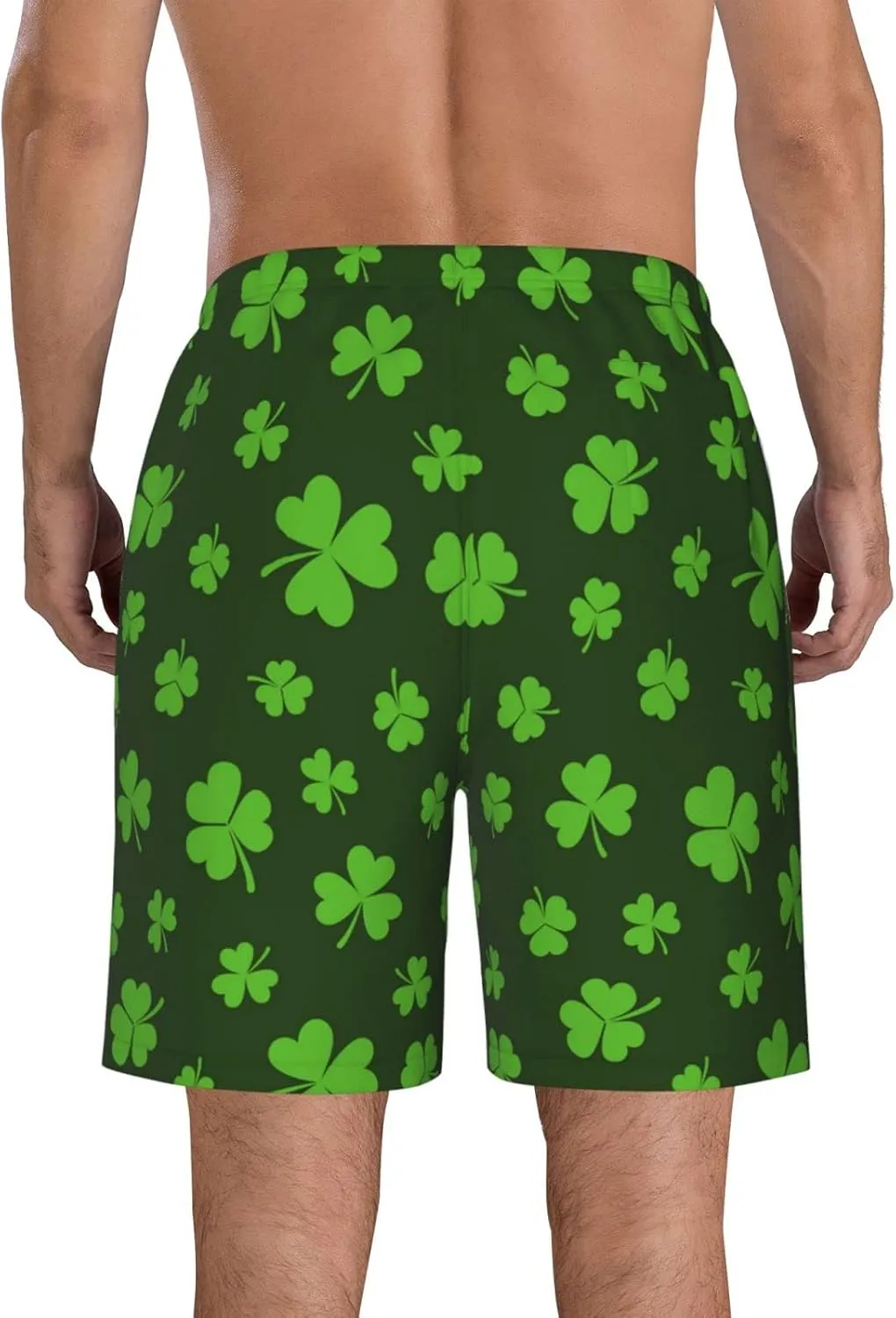 St Patricks Day Shamrocks Men's Shorts Mesh Shorts Men's Mesh Basketball Shorts Men's Mesh Gym Shorts