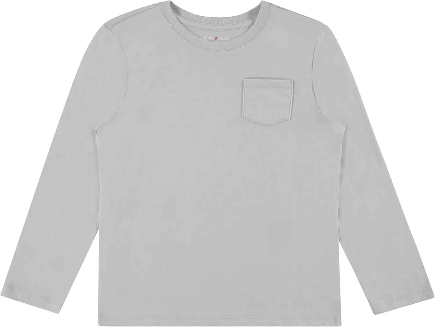 Stitch & Stone Boys 4-Pack Long Sleeve Graphic Tops, Stylish and Comfortable Tees for Kids