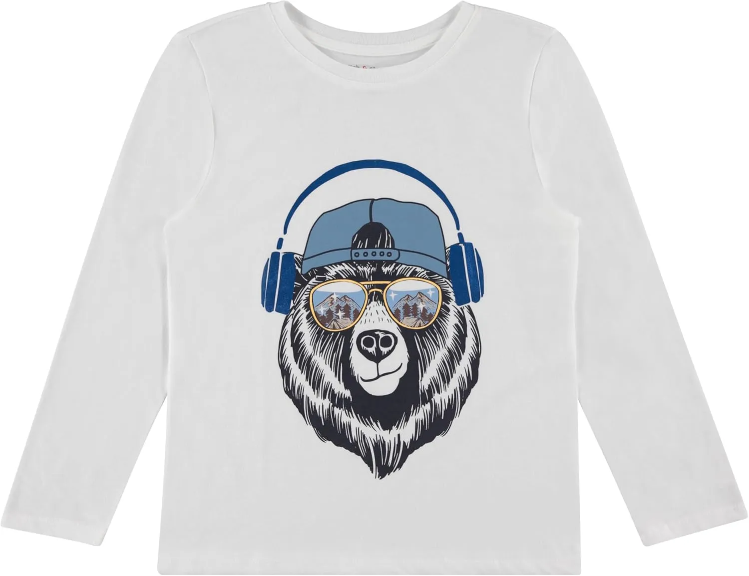 Stitch & Stone Boys 4-Pack Long Sleeve Graphic Tops, Stylish and Comfortable Tees for Kids
