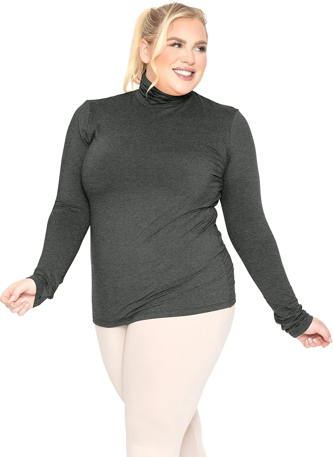 STRETCH IS COMFORT Women's Plus Size Relaxed and Regular Turtleneck | XL - 7X
