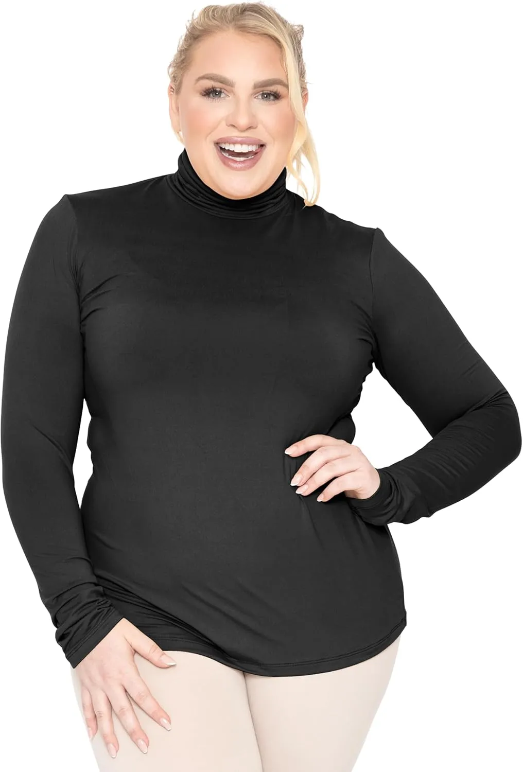 STRETCH IS COMFORT Women's Plus Size Relaxed and Regular Turtleneck | XL - 7X