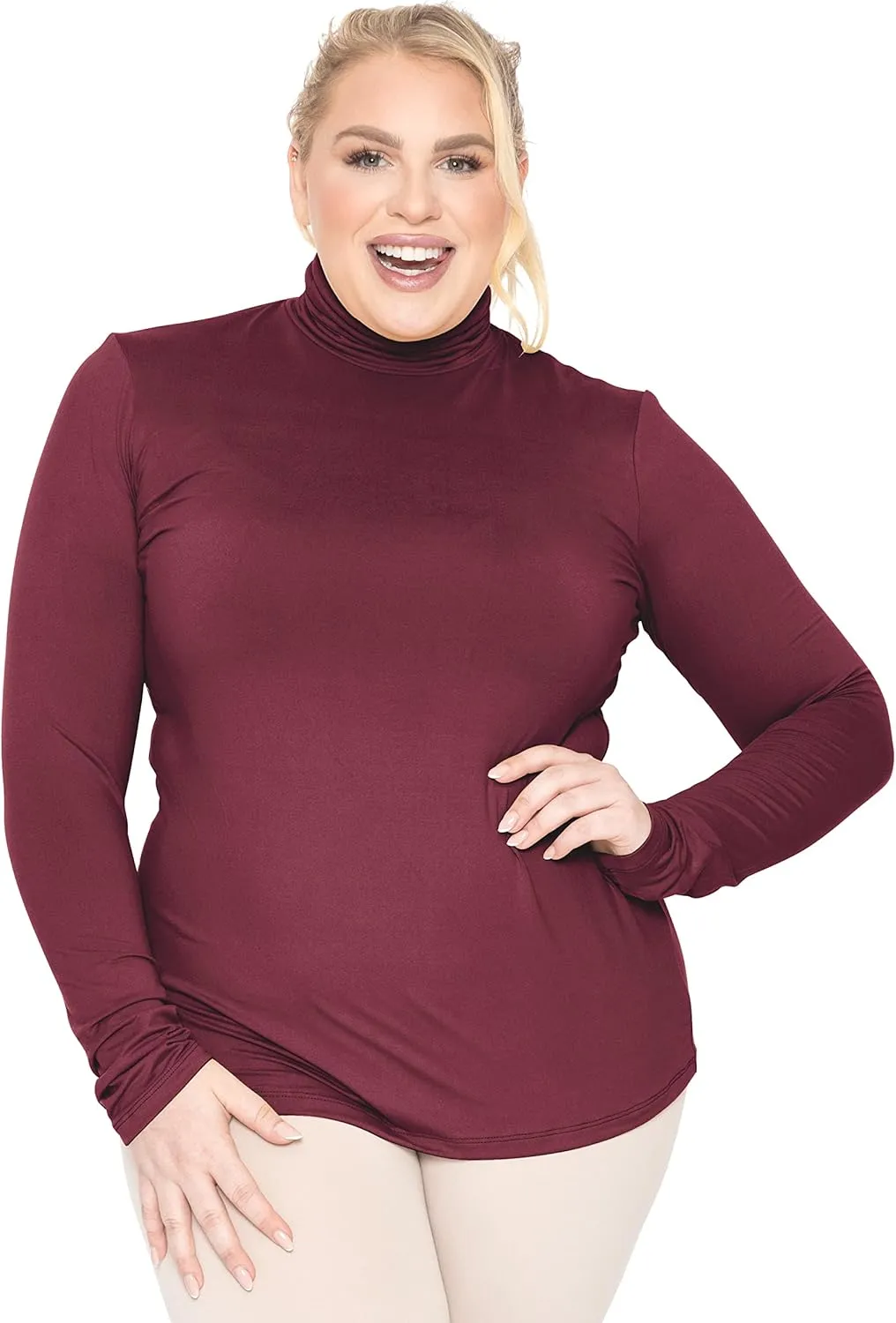 STRETCH IS COMFORT Women's Plus Size Relaxed and Regular Turtleneck | XL - 7X