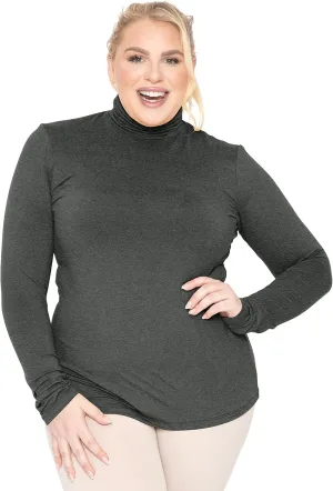 STRETCH IS COMFORT Women's Plus Size Relaxed and Regular Turtleneck | XL - 7X