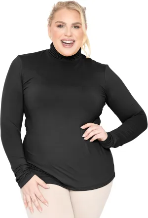 STRETCH IS COMFORT Women's Plus Size Relaxed and Regular Turtleneck | XL - 7X
